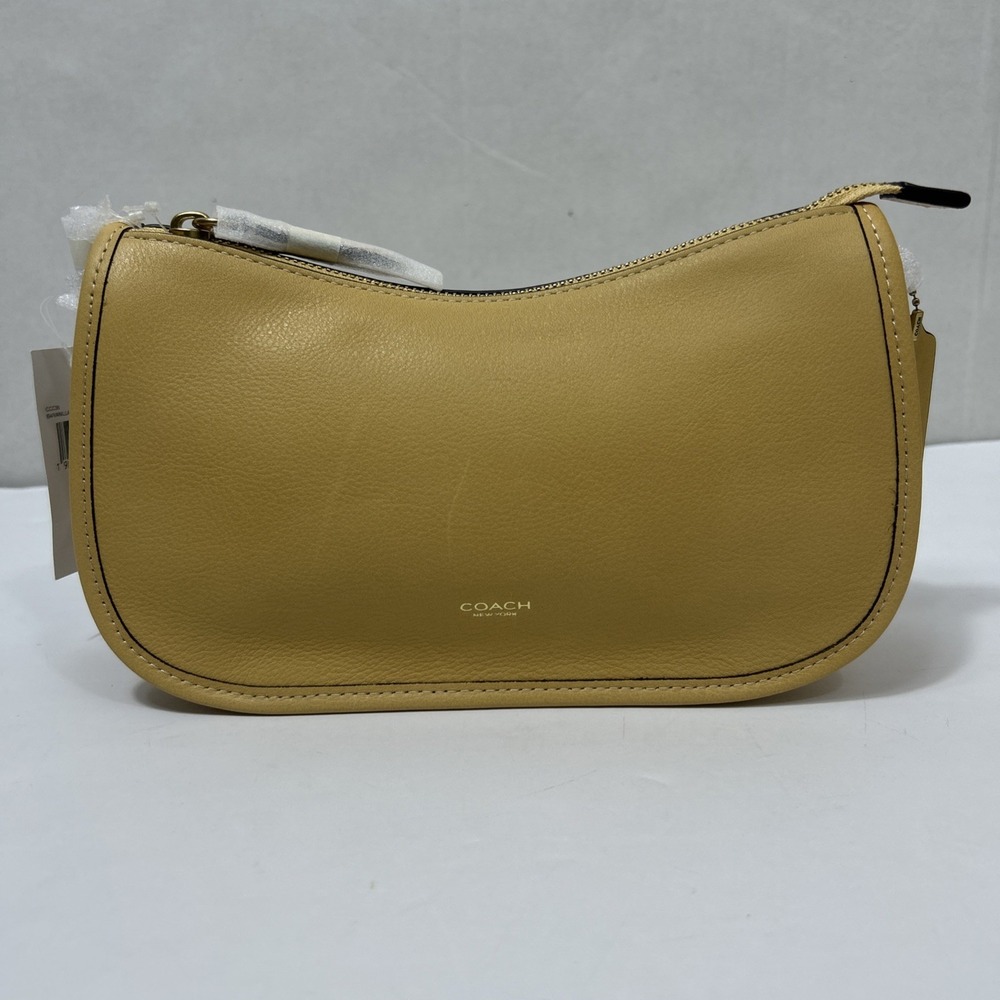 Coach Waverly Bag CCC36 Yellow Natural Grain Leather Crossbody Shoulder NWT - Picture 3 of 9